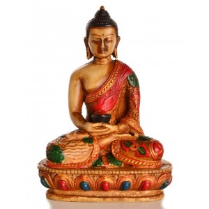 Amitabha Buddha Statue Resin 13,5 cm painted