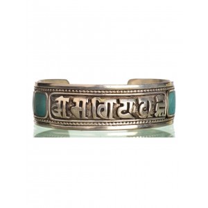 Bracelet (bangle)  Om Mani Peme Hum turquiose