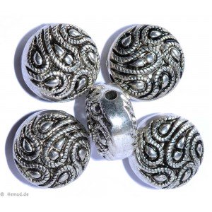 Silver colored ornaments A - 2 pc 25mm