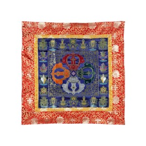 Altardecke Vishvavajra 100X100 cm blau