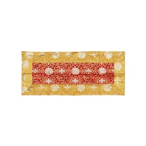 Altardecke 42 x 100 cm  gelb-rot