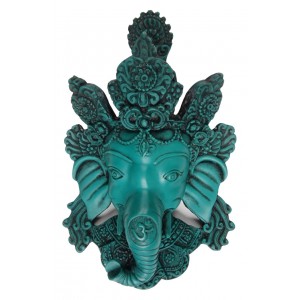 Ganesha Maske türkis 21 cm