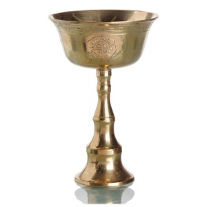 Dipa - butter oil Lamp brass carved-13 cm Höhe