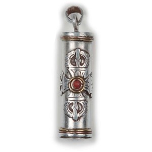 Silver Pendant Mantra Box 24 mm