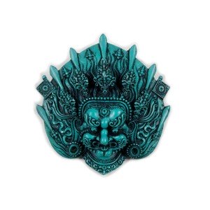 Mahakala Mask 14 cm Resin turquoise