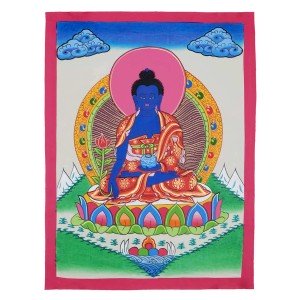 Thangka - Medicine Buddha 29 x 40,5 cm