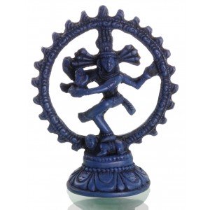 Nataraja Statue blau 11,5 cm vorne