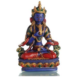 Vajrasattva 19 cm Buddha Statue Resin blue painted