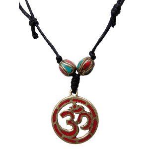 Necklace OM red