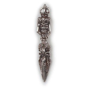 Silver Pendant Phurpa 45 mm