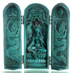 Buddha Box 20 cm Green Tara turquoise