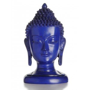 Buddha-Head  21 cm blue SALE