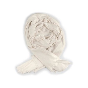 Meditationsschal weiß Bambus 