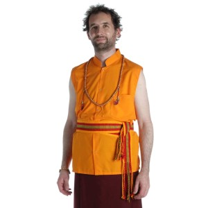 Meditationskleidung - Gürtel gewebt rot-gelb