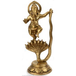 Ganesh dancing - auf Schlange 30 cm 