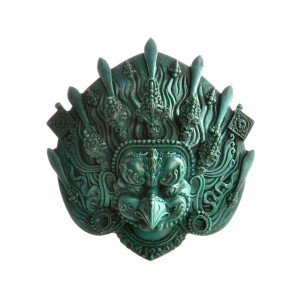 Garuda Mask Resin turquoise 14 cm