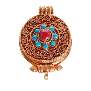 Ghau - Prayerbox gold plated 10 cm