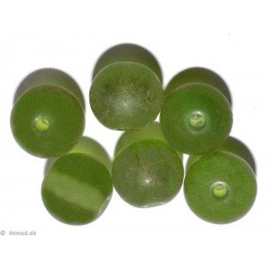 Glass beads green 7mm 20pc
