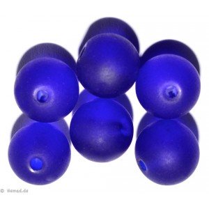 Glass beads dark blue 8mm 20pc.