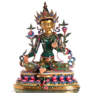 Green Tara 48 cm fullygold plated