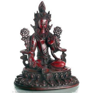 Grüne Tara Statue 24 cm Resin türkis