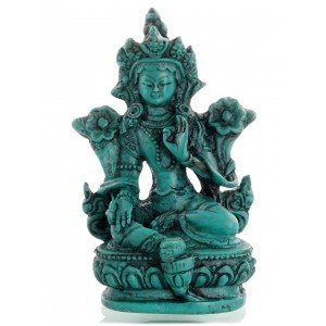  Green Tara Statue 10 cm turquoise Resin