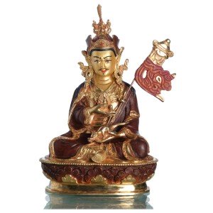 Guru Dzambhala Khandro Norla Buddha Statue 22 cm teilfeuervergoldet