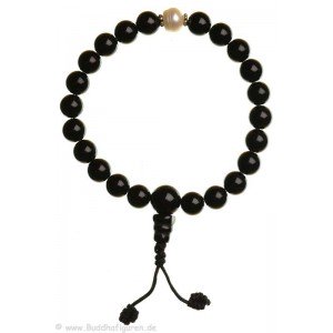 Hand-Mala black Onyx with pearls