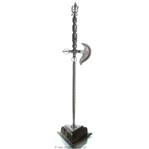  Khatvanga-Pa - Silver Plated Tantric Staff 93cm