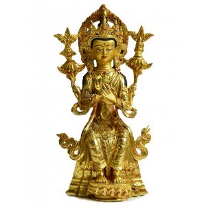 Maitreya 25cm fully fire gilded - Replica