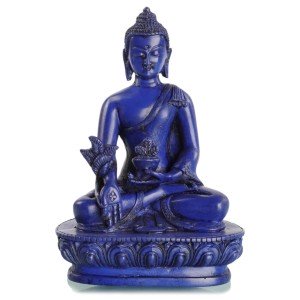 Medicine Buddha Statue 13,5 cm Resin blue 2