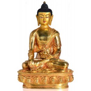 Medicine Buddha 20 cm fully gilt Buddha Statue 2