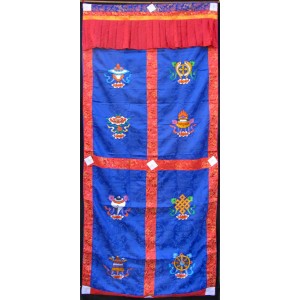 Door cover stiched Brocade - Ashta Mangala