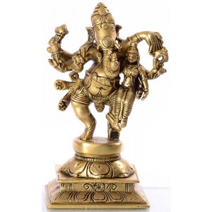 Ganesh with Shakti - 16 cm
