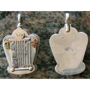 Silver Pendant Kalachakra medallion 35 mm