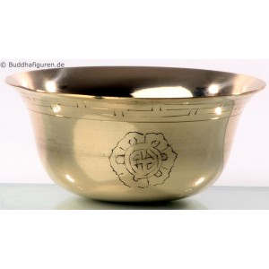 Buddhist Offering Bowl  carved Brass 6,8 cm