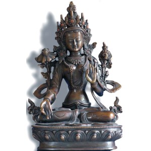 White Tara 22 cm oxidized Buddha Statue