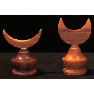 Prayer wheel stand wood