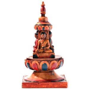 Stupa - Chörten 15 cm Resin painted