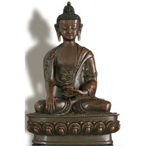 Akshobhya  21 cm oxidized Buddha Statue