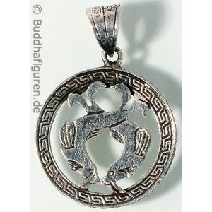 Silver Pendant Fishes 25 mm