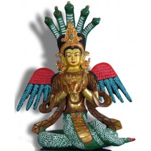 Naga Kanya 23 cm partly fire gilded