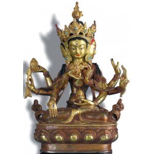 Vijaya - Unshinisvijaya - Namgyelma 24 cm partly gold plated