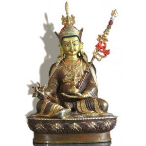 Padmasambhava  22 cm partly fire-gilded