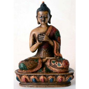 Vairocana Buddha Statue 13,5 cm Resin coloured