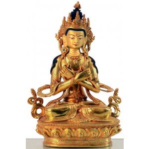Vajradhara 22 cm fully fire-gilded Buddha Statue