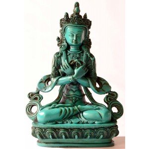 Vajradhara 20 cm Buddha Statue Resin turquoise