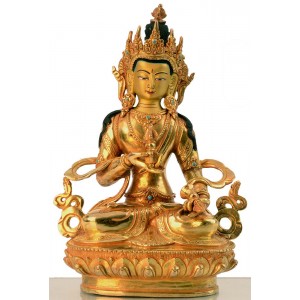 Vajrasattva 22 cm fully fire-gilded Buddha Statue