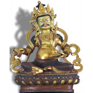 Virupaksa sitting Digpala 20 cm partly fire-gilded (gold plated)