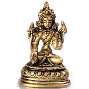 White Tara 8 cm brass